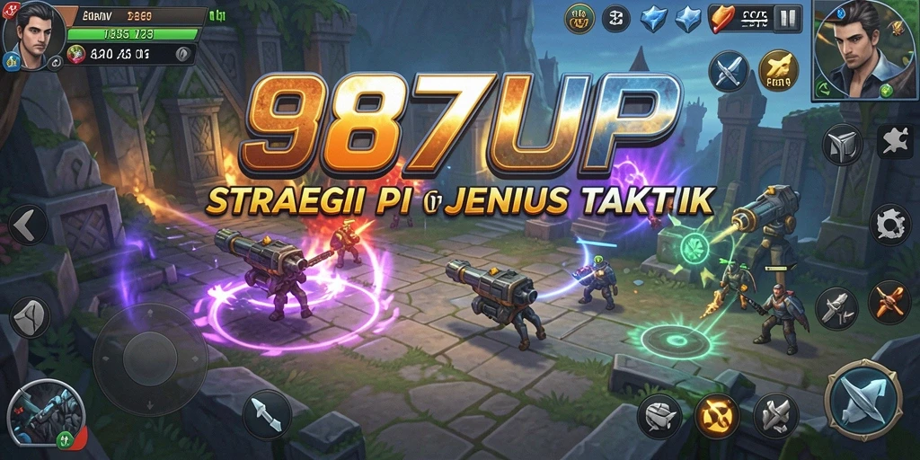 Cuplikan gameplay 987UP menampilkan pertempuran strategi yang mendebarkan.