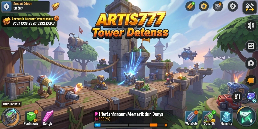 Gameplay ARTIS777 yang seru dalam Tower Defense.