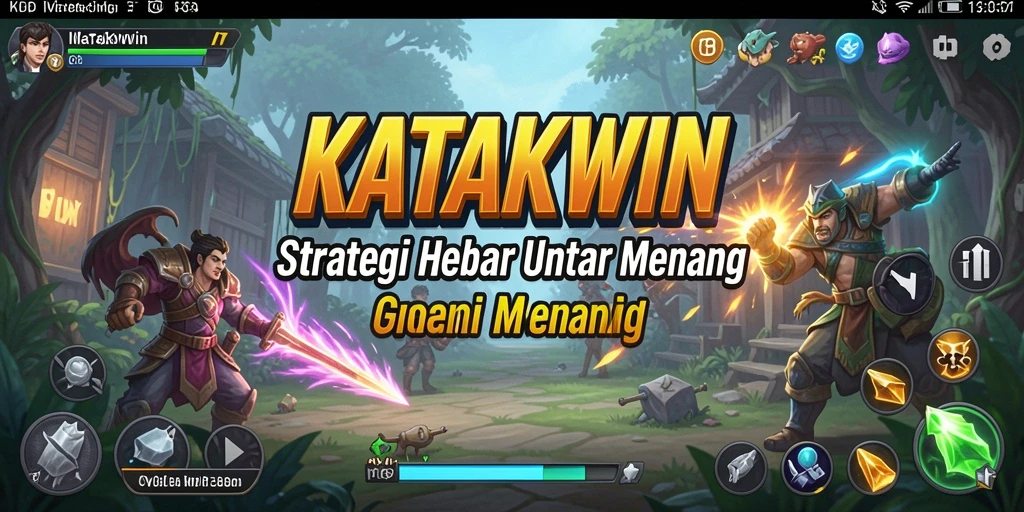 Tampilan gameplay KATAKWIN yang mendebarkan dan strategis.